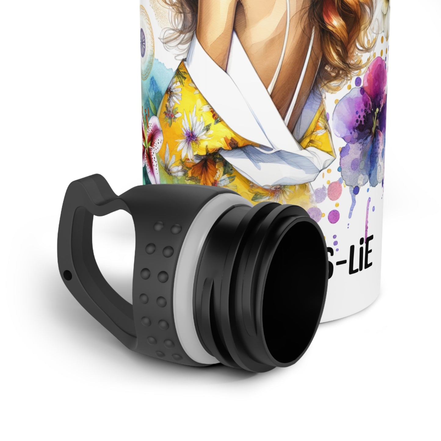 1-800-Boys-Lie Floral Water Bottle with Chic Design, Perfect for Fitness, Gift Ideas, Eco-Friendly Hydration, Personal Water Container, Stylish Drinkware
