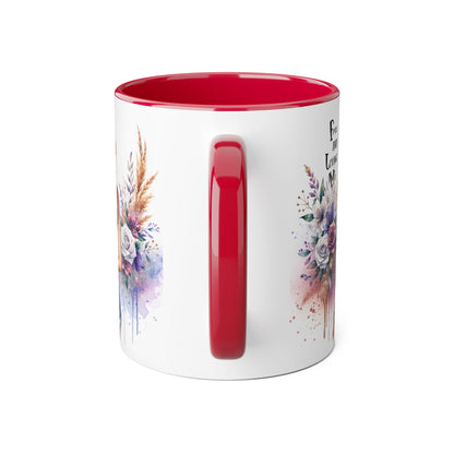 Free and Loving Me Chic Floral Accent Mug - Perfect Gift for Nature Lovers, Coffee Drinkers, Home Decor, Inspirational, Mother’s Day