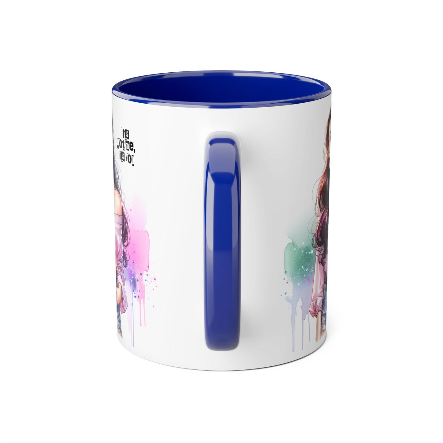 It's Not Me, It's You Humoristic Vibrant Accent Mug, Espresso Lover's Gift, Stunning Art Print Mug, Unique Coffee Cup, Colorful Tea Mug, Perfect for Birthdays, Cozy Vibes