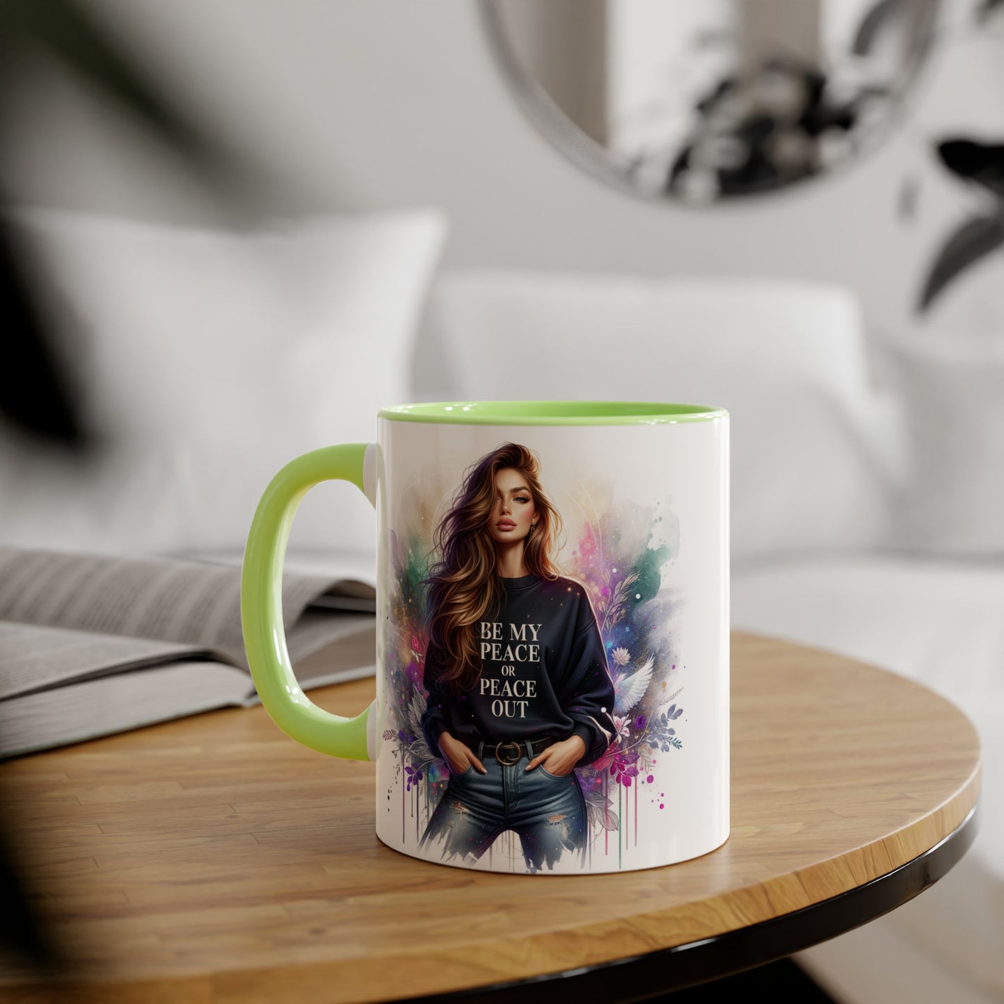 Be My Peace or Peace Out Accent 11oz Mug