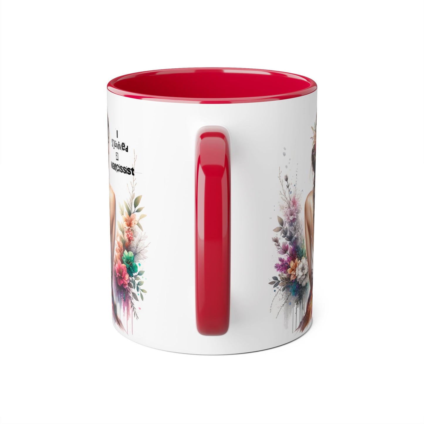 Beautiful Narcissist Accent Mug, Coffee Cup for Nature Lovers, Floral Mug, Birthday Gift, Self-Love, Inspirational Drinkware