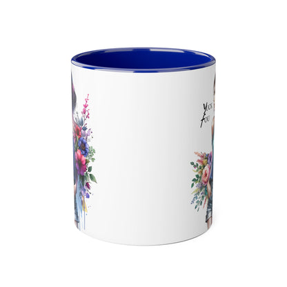 Yuck Fou Floral Art Accent Mug | Stylish Gift for Coffee Lovers, Housewarming, Birthdays, Creative Decor