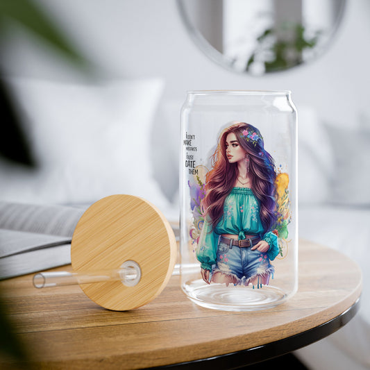 I Don't Make Mistakes, I Date Them Colorful Artistic Sipper Glass, Reusable Drinkware, Eco-Friendly Beverage Container, Unique Gift for Coffee Lovers, Summer Party [...]