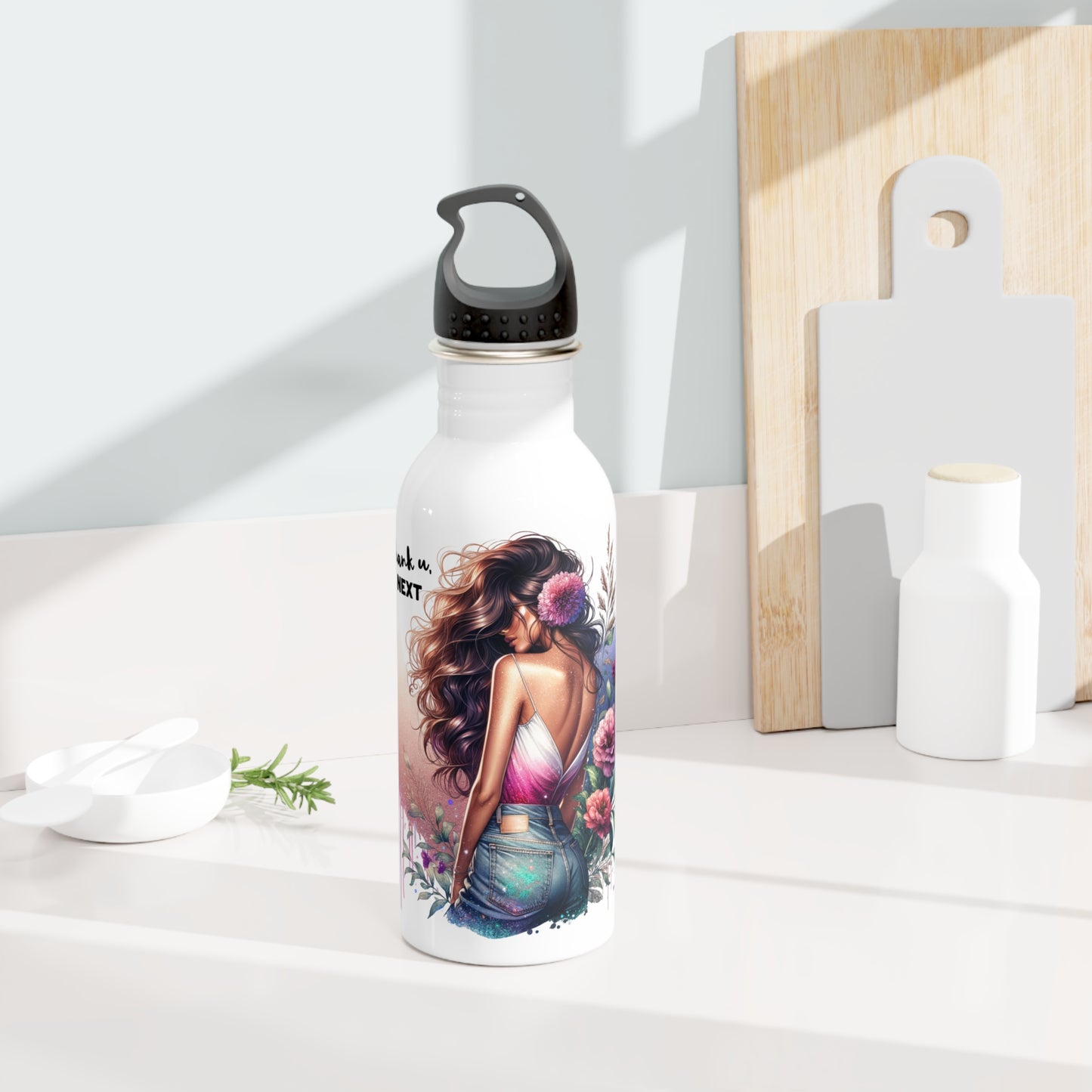 Thank U, Next Elegant Stainless Steel Water Bottle, Bohemian Design for Outdoor Activities, Perfect for Gifts, Yoga, or Daily Hydration, Insulated [...]