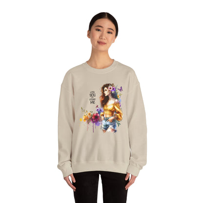 Lost You And Found Me Floral Art Crewneck Sweatshirt, Cozy Unisex Sweater, Gift for Her, Spring Fashion, Inspirational Quote Apparel