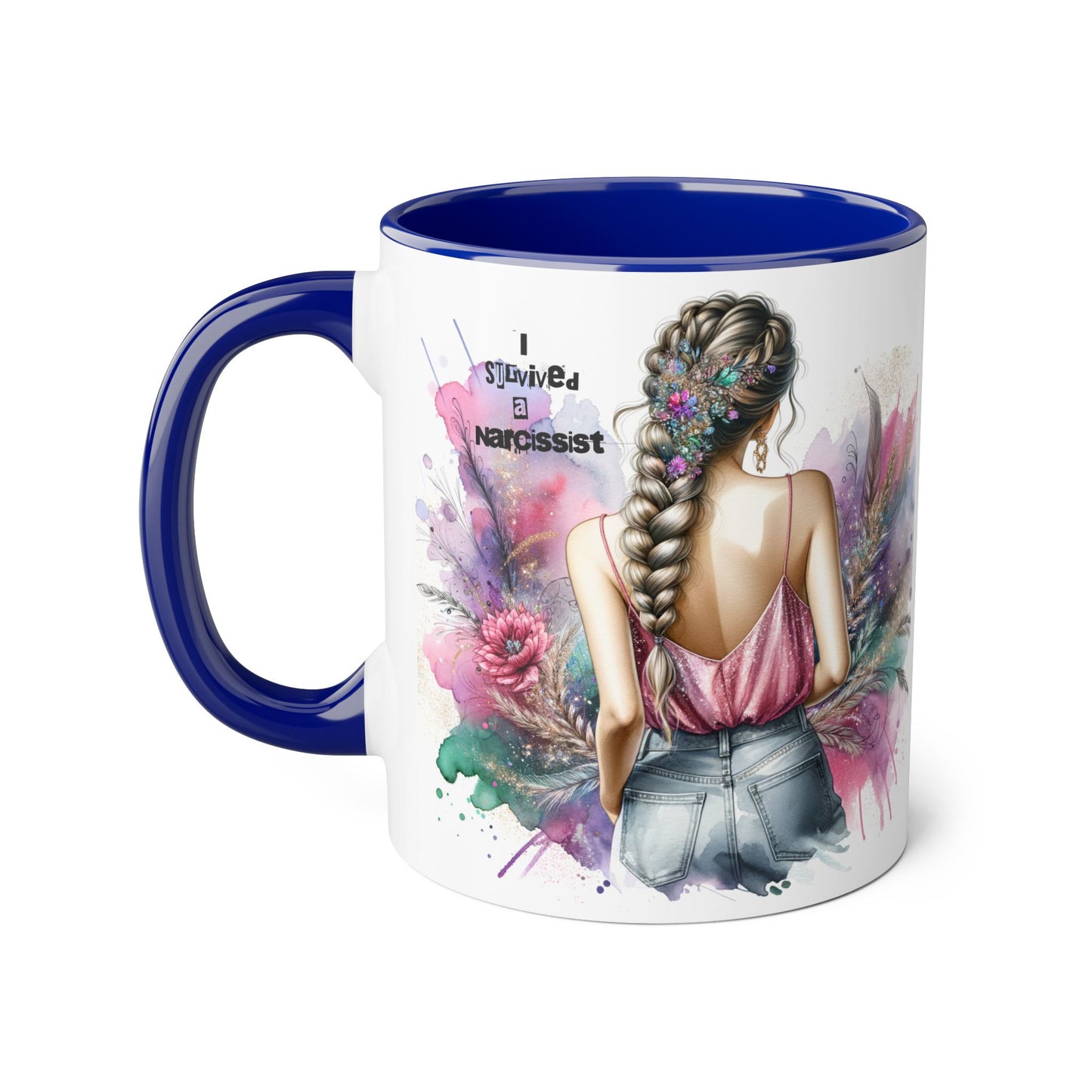 Artistic Narcissist Mug - 11oz Coffee Cup, Unique Gift, Inspirational Quote, Floral Design, Perfect for Friends & Family