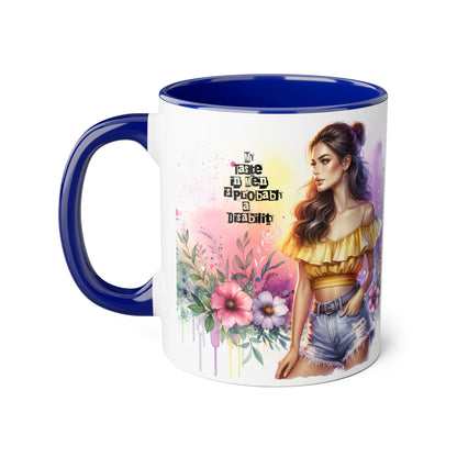 Funny Accent Mug - My Taste in Men is Probably a Disability Humor 11oz Cup