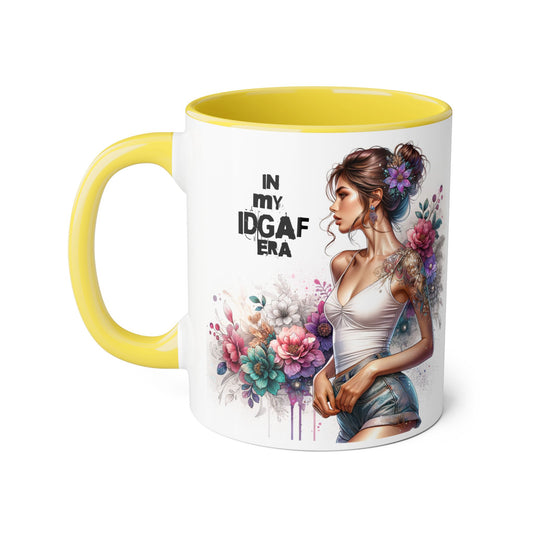 In My IDGAF Era Accent Mug - Black Ceramic Tea/Coffee Cup, Personalized Gift for Her, Quirky Home Decor, Unique Birthday Present, [...]
