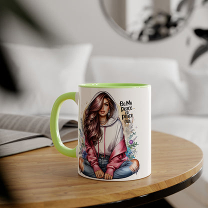Be My Peace or Peace Out Accent Mug