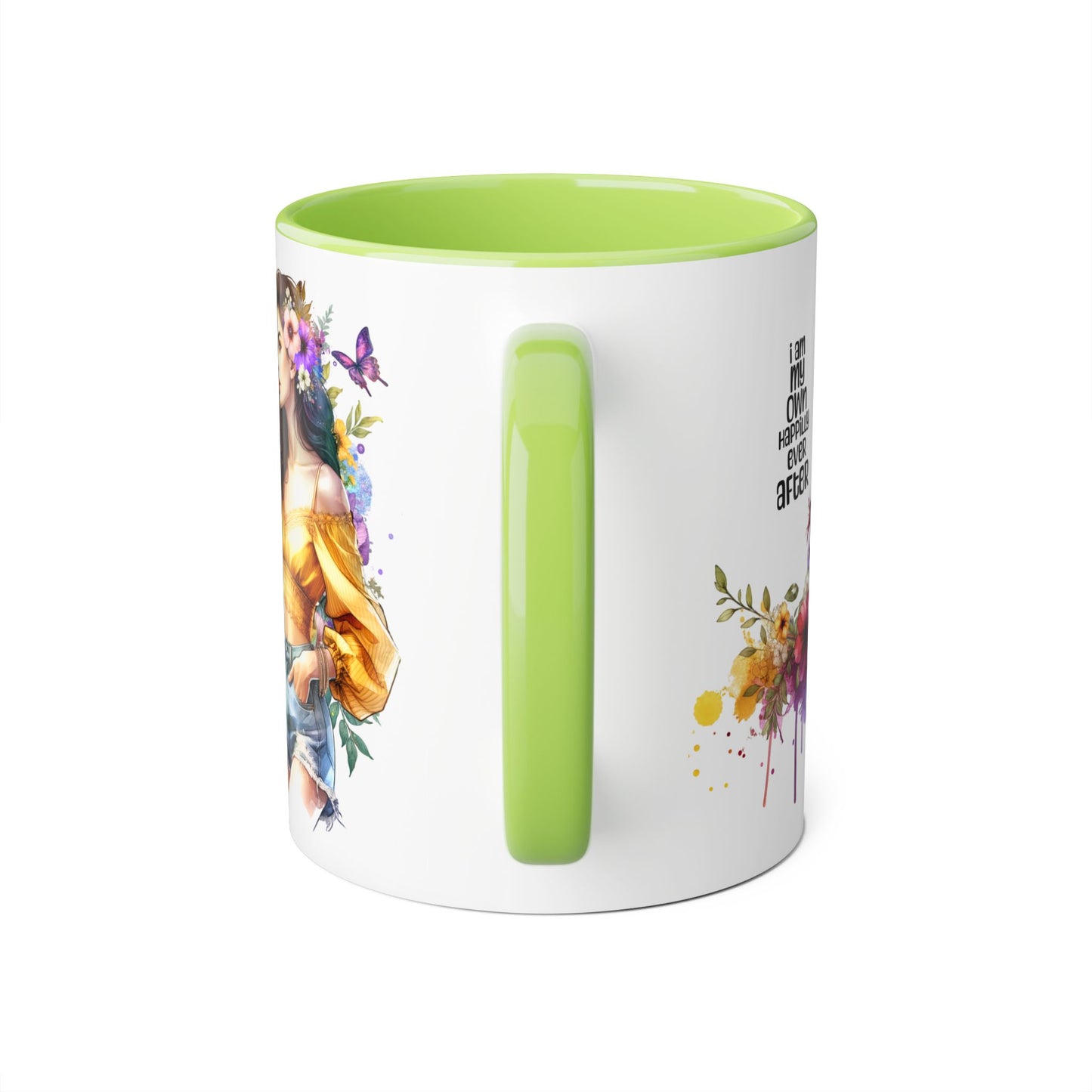 I Am My Own Happily Ever After Empowering Floral Mug, Perfect Gift for Self-Love, Coffee Lovers, or Celebrations like Birthdays and Weddings