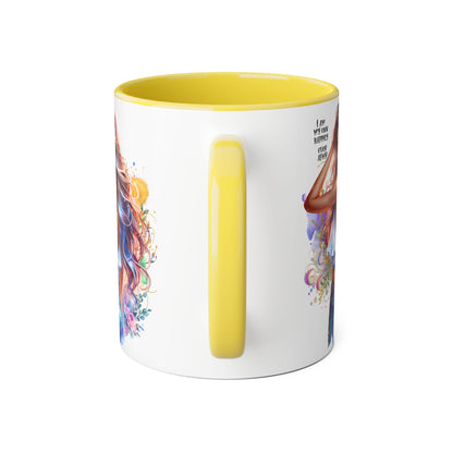 Colorful Inspirational Accent Mug - "I Am My Own Happily Ever After "