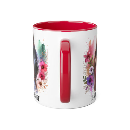 1-800-BOYS-LIE Stylish Floral Accent Mug, 11oz Coffee Mug, Gift for Her, Trendy Drinkware, Unique Birthday Present, Coffee Lover's Companion