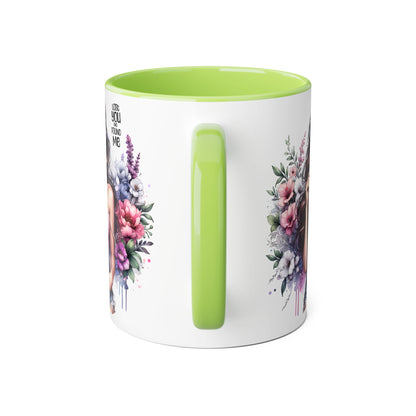 Floral Art Accent Mug - Lost You and Found Me , Coffee Lover Gift, Home Decor, Birthday, Mother's Day, Inspirational Drinkware