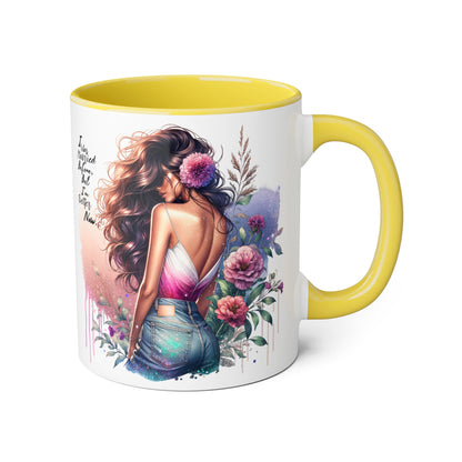 I Was Married Before But I'm Better Now Artistic Accent Mug, Inspirational Coffee Cup, Floral Design Gift, Empowering Mug for Women, Thoughtful Home Decor, Unique Tea Cup