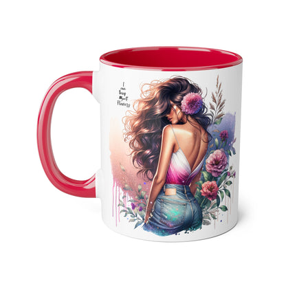 I Can Buy Myself Flowers Bohemian Accent Mugs, Tea Lover Gift, Coffee Mug, Floral Art Mug, Inspirational Drinkware, Home Decor