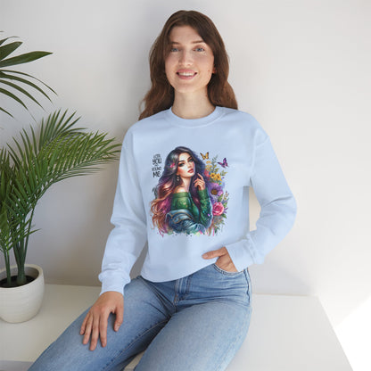Lost You And Found Me Bohemian Floral Crewneck Sweatshirt, Cozy Graphic Sweatshirt, Gift for Her, Unique Art Pullover, Spring Fashion Crew