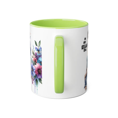 Bold Floral IDGAF Era Mug | Unique Coffee Gift | Retro Vibes | Sassy Tea Cup | Fun Home Decor | Statement Drinkware | 11oz Accent Mug