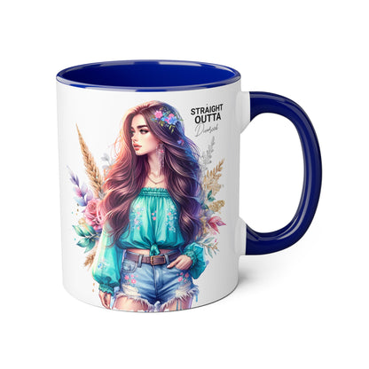 Straight Outta Divorced Humoristic Vibrant Floral Accent Mug, Straight Outta Design, Gift for Coffee Lovers, Boho Home Decor, Ideal for Birthdays, Celebrations, Enjoy [...]