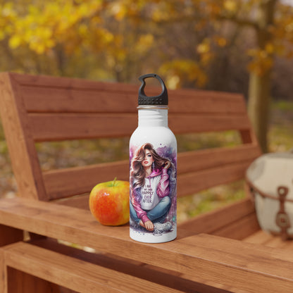 Colorful Inspirational Stainless Steel Water Bottle | 'I Am My Own Happily Ever After '