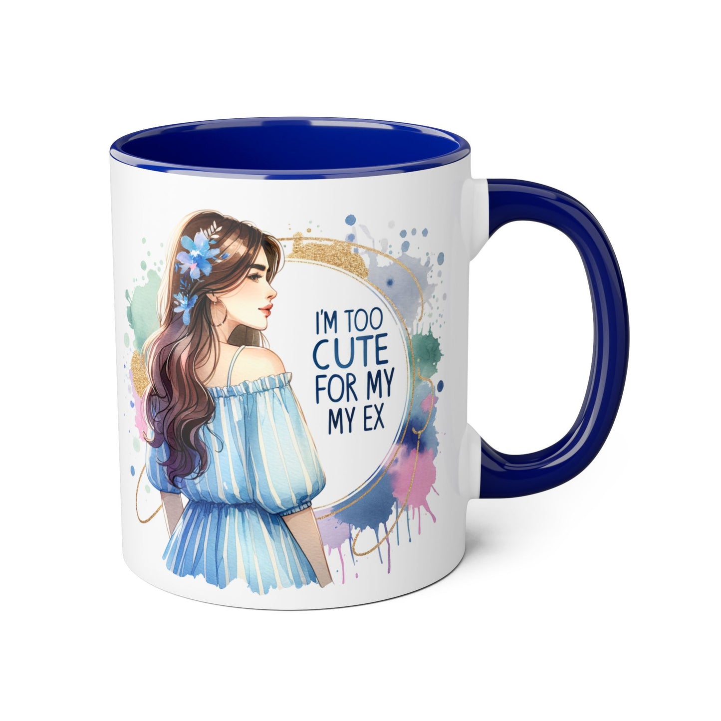 Cute Ex-Quote Accent Mug, Funny Gift for Best Friend, Coffee Lover, Unique kitchen Decor, Cute Quote Mug