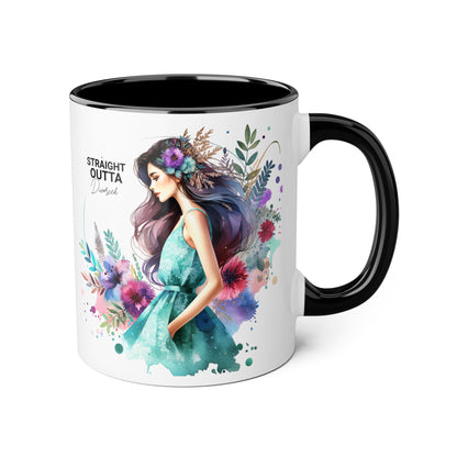 Artistic Accent Mug | Straight Outta Wonderland Coffee Cup for Dreamers | Unique Gift for Birthdays, Holidays, Fairytale Lovers