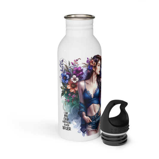 I Am My Own Happily Ever After Floral Stainless Steel Water Bottle | Eco-Friendly Hydration, Nature Lover Gift, Travel Bottle, Workout Accessory, Reusable Water Jug