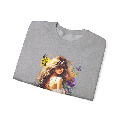 Lost You And Found Me Bohemian-Themed Crewneck Sweatshirt with Floral Design, Cozy Casual Wear, Gift for Her, Everyday Comfort, Family Gatherings, Spring Fashion