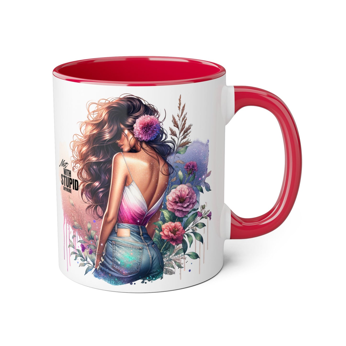 Mug - Not With Stupid Anymore Humoristic 11oz Accent Mug