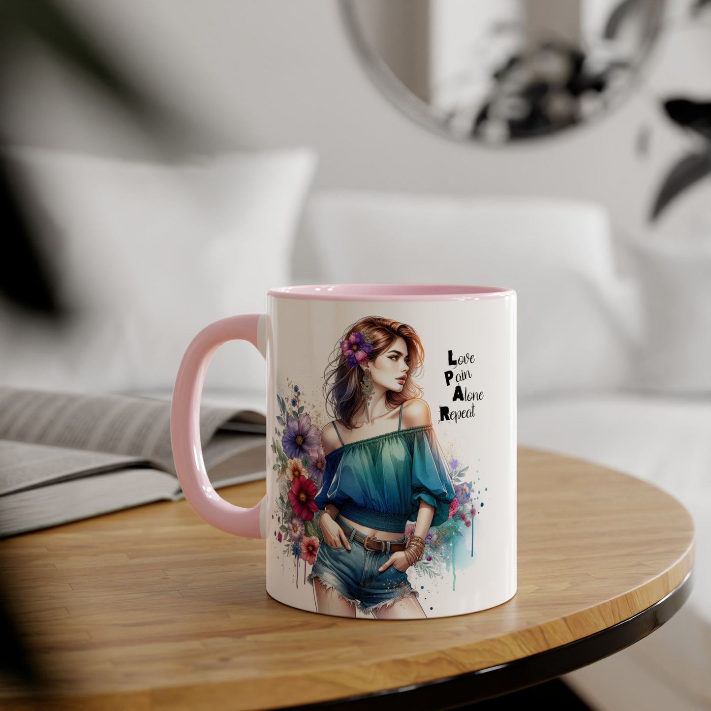 Floral Lover's Accent Mug - Celebrate Self-Love, Ideal Gift for Friends & Family, Perfect for Birthdays, Holidays, Cozy Moments