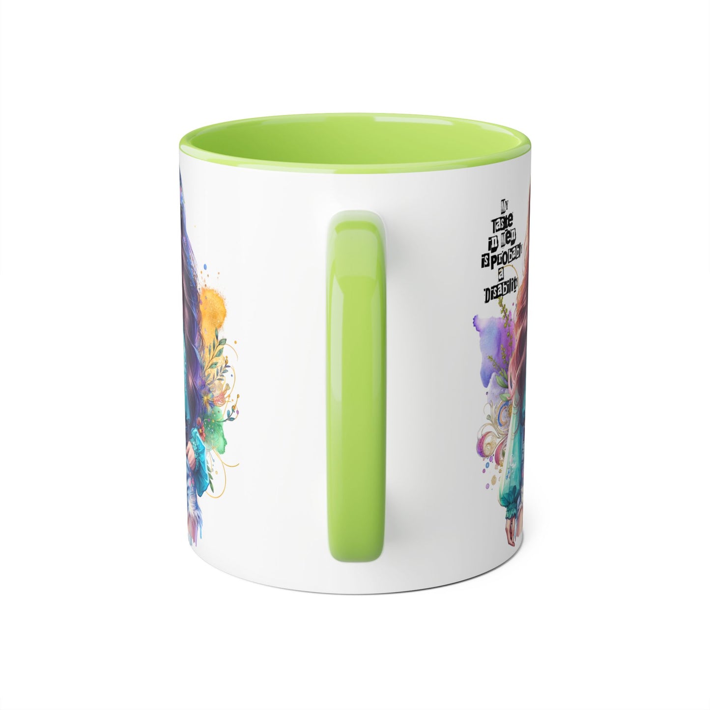 Funny Accent Mug - My Taste in Men is Probably a Disability Humor 11oz Cup