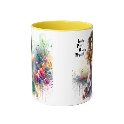 Whimsical Floral Accent Mugs, 11oz - Perfect for Coffee Lovers, Gift for Her, Home Decor, Birthday, Mother's Day
