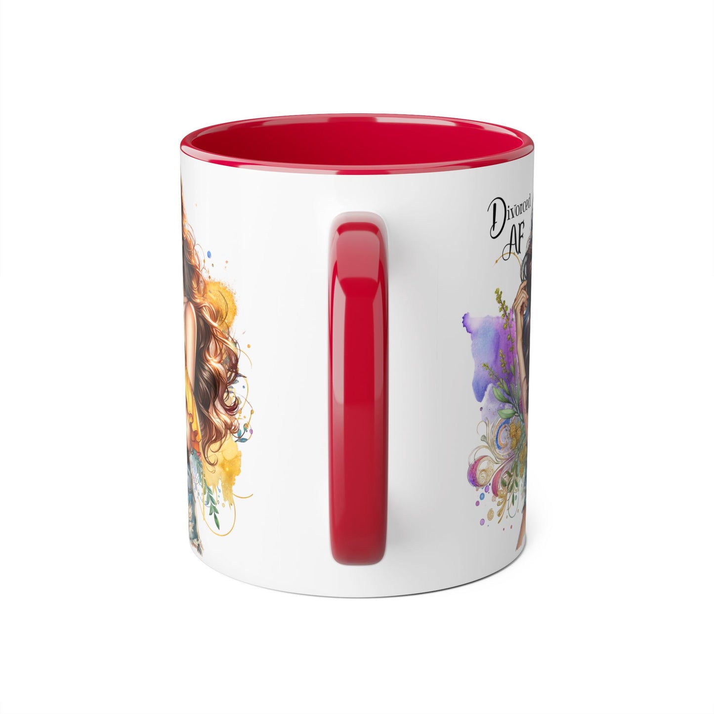 Divorced AF Accent Mug – Perfect for Coffee Lovers, Gift for Divorce Celebration, Sassy Mug, Unique Coffee Cup, Empowering Drinkware