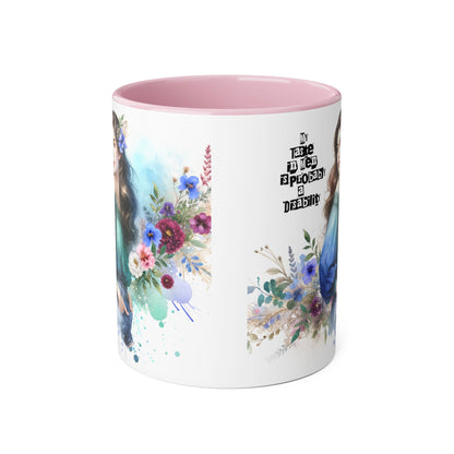 Funny Accent Mug - My Taste in Men is Probably a Disability Humor 11oz Cup