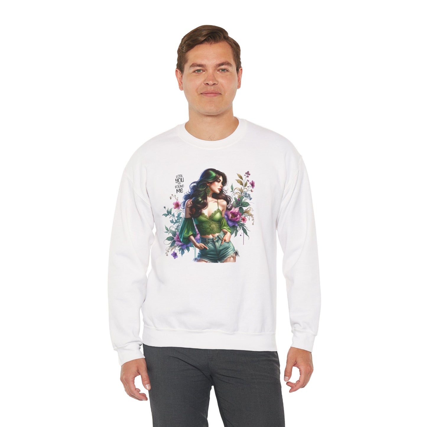 Lost You And Found Me Bohemian Floral Sweatshirt: Perfect for Cozy Days, Gift for Her, Casual Wear, Spring Fashion, Friendship Gift