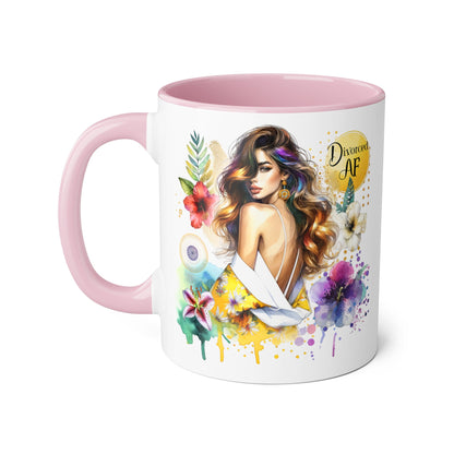 Vibrant Floral Accent Mug for Dreamers, Unique Coffee Cup, Gift for Her, Inspirational Beverage Mug, Boho Style Drinkware