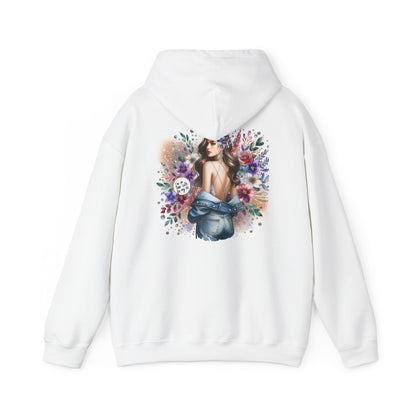 I'm Too Cute For My Ex Floral Art Hoodie, Cozy Sweatshirt, Unique Gift for Women, Fashionable Layering Piece, Perfect for Spring Celebrations
