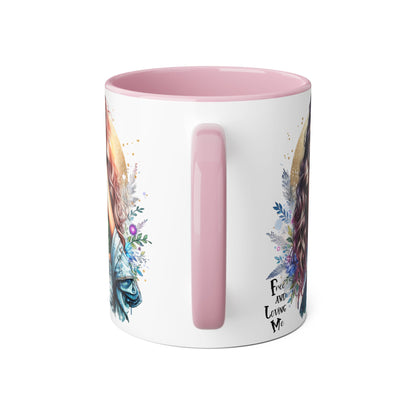 Artistic Accent Mug, Colorful Coffee Cup, Unique Gift for Her, Dreamy Floral Design, Ideal for Birthdays, Self-Care Moments