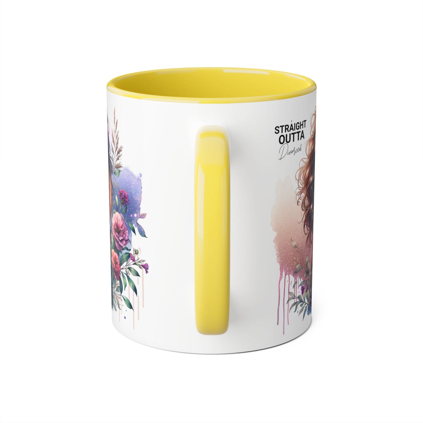 Straight Outta Divorced Humoristic  Accent Mug | 11oz Ceramic Coffee Cup for Home, Gift for Friends, Unique Tea Mug, Birthday Gift, Self-Care Décor