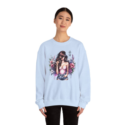 Lost You And Found Me Floral Graphic Crewneck Sweatshirt, Vibrant Sweatshirt, Cozy Casual Wear, Gift for Her, Floral Apparel, Spring Fashion