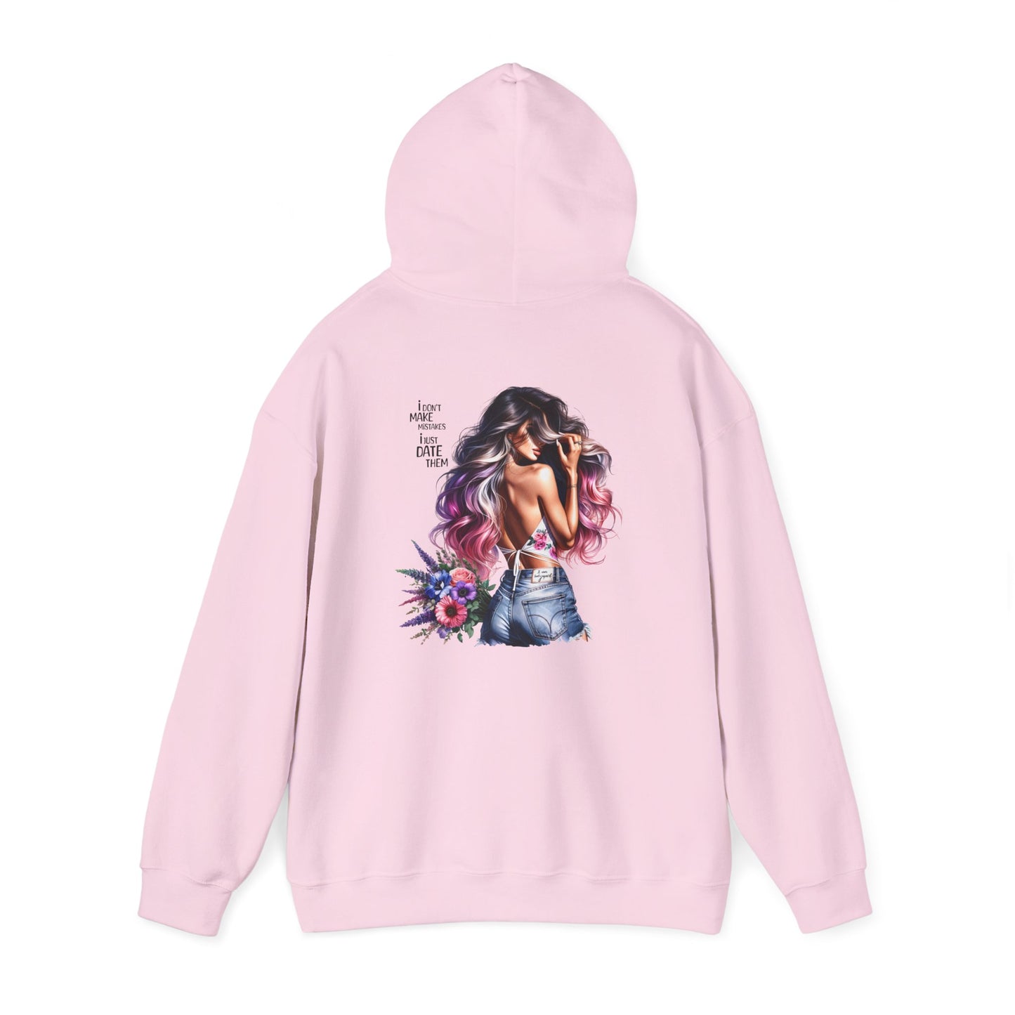 I Don`t  Make Mistakes, I Just Date Them Bohemian Floral Art Hoodie - Cozy Unisex Sweatshirt, Casual Wear, Gift for Her, Spring Fashion