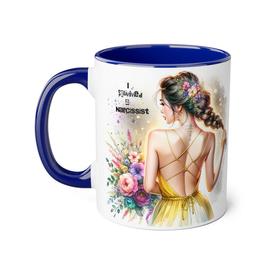 Floral Inspirational Mug, Gift for Friends, Self-Love Motivational Coffee Cup, Women's Empowerment, Birthday Present