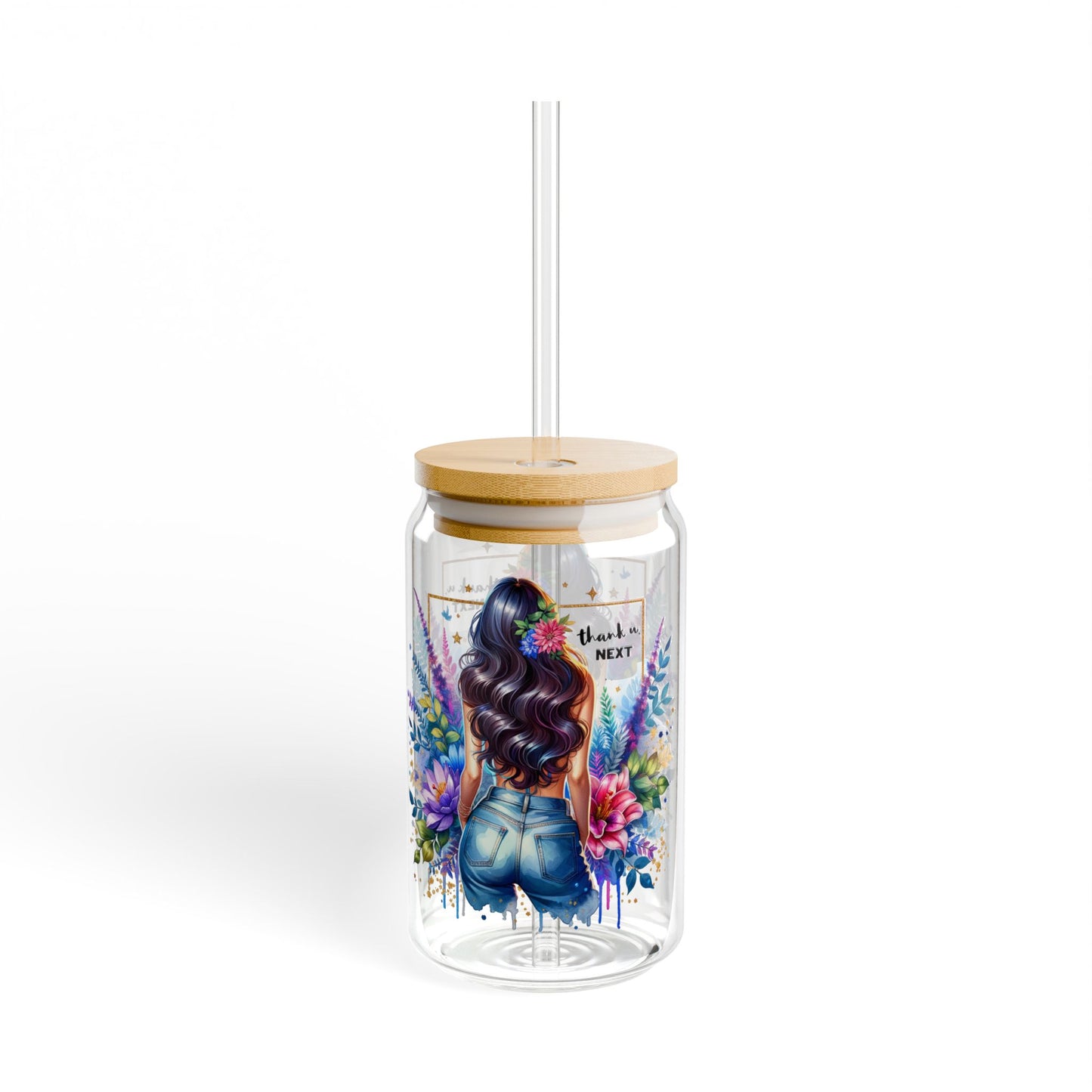 Thank U, Next Colorful Floral Sipper Glass, 16oz Water Bottle, Eco-friendly Beverage Container, Perfect for Gifts, Outdoor Adventures, Summer [...]