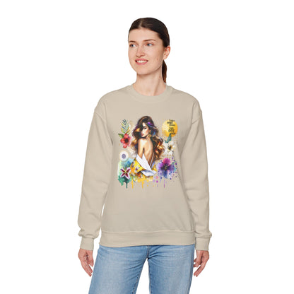I Don't Make Mistakes, I Just Date Them Floral Art Crewneck Sweatshirt, Comfortable Ladies Fashion, Gift for Her, Boho Style, Casual Outfit, Cozy Sweater