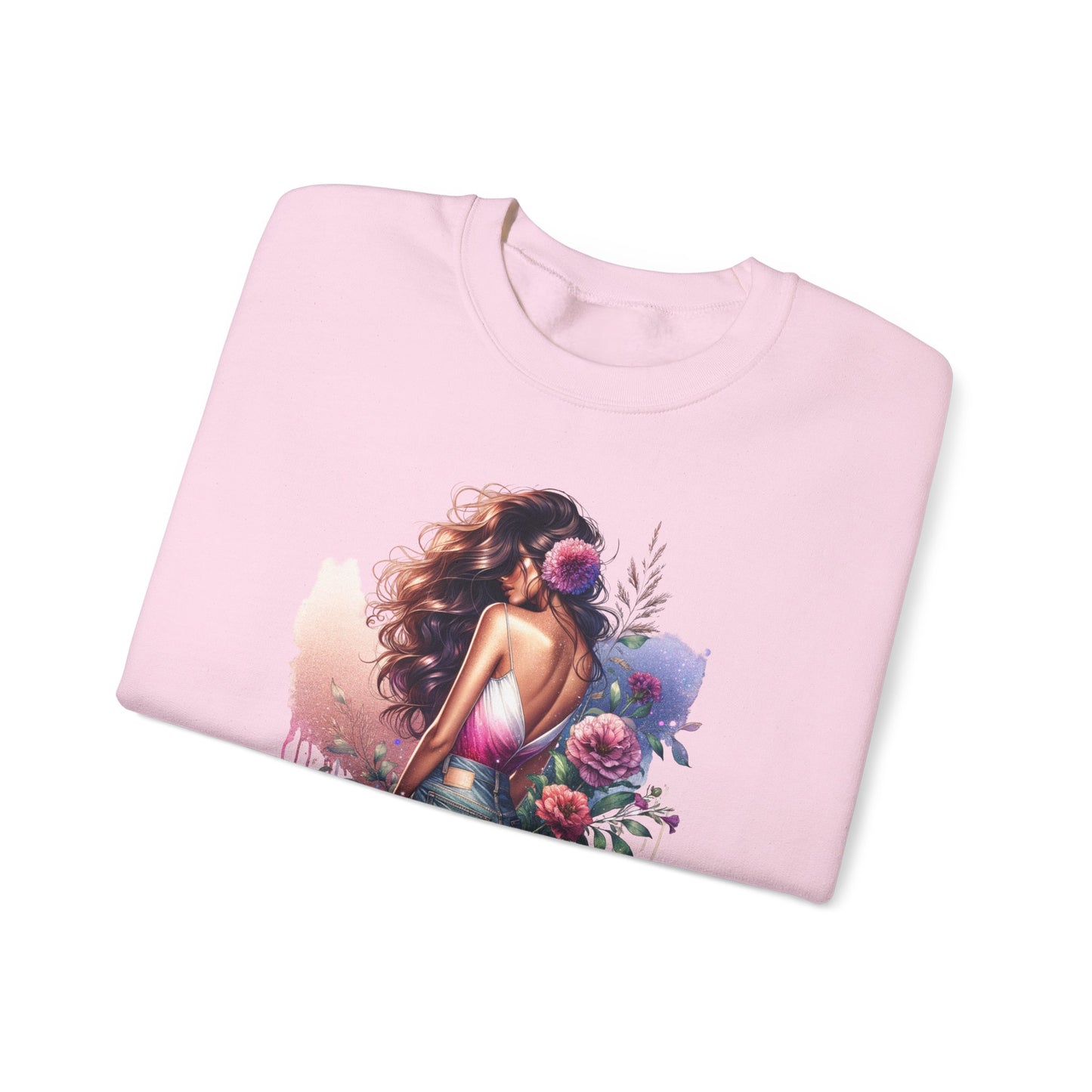 1-800-Boys-Lie Boss Babe Floral Sweatshirt | Unisex Comfortable Crewneck, Trendy Gift for Her, Affirmation Clothing, Cozy Fashion