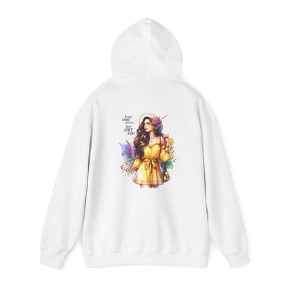 I Don`t Make Mistakes, I Just Date Them Vibrant Floral Art Hoodie - Unisex Heavy Blend Sweatshirt For Cozy Days, Ideal For Gift Giving, Casual Wear, Spring Celebrations