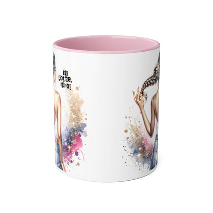 It's Not Me, It's You Humoristic Unique Inspirational Accent Mug, Motivational Coffee Cup, Fun Tea Mug for Women, Gift for Art Lovers, Stylish Drinkware