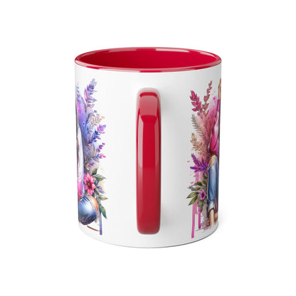 I Can Buy Myself Flowers Chic Floral Accent Mug, Unique Coffee Cup for Women, Gift for Her, Artful Tea Cup, Birthday Mug, Cozy Coffee Drinkware