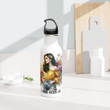 Floral Stainless Steel Water Bottle - 1-800-BOYS-LIE, Eco-Friendly Gift, Perfect for On-the-Go, Cute Water Bottle, Flower Design, [...]