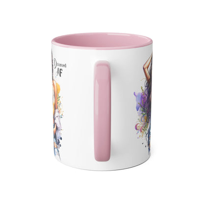 Divorced AF Mug, Stylish 11oz Accent Mug for Coffee Lovers, Perfect for Gifts, Self-Care and Empowerment, Unique Art Design