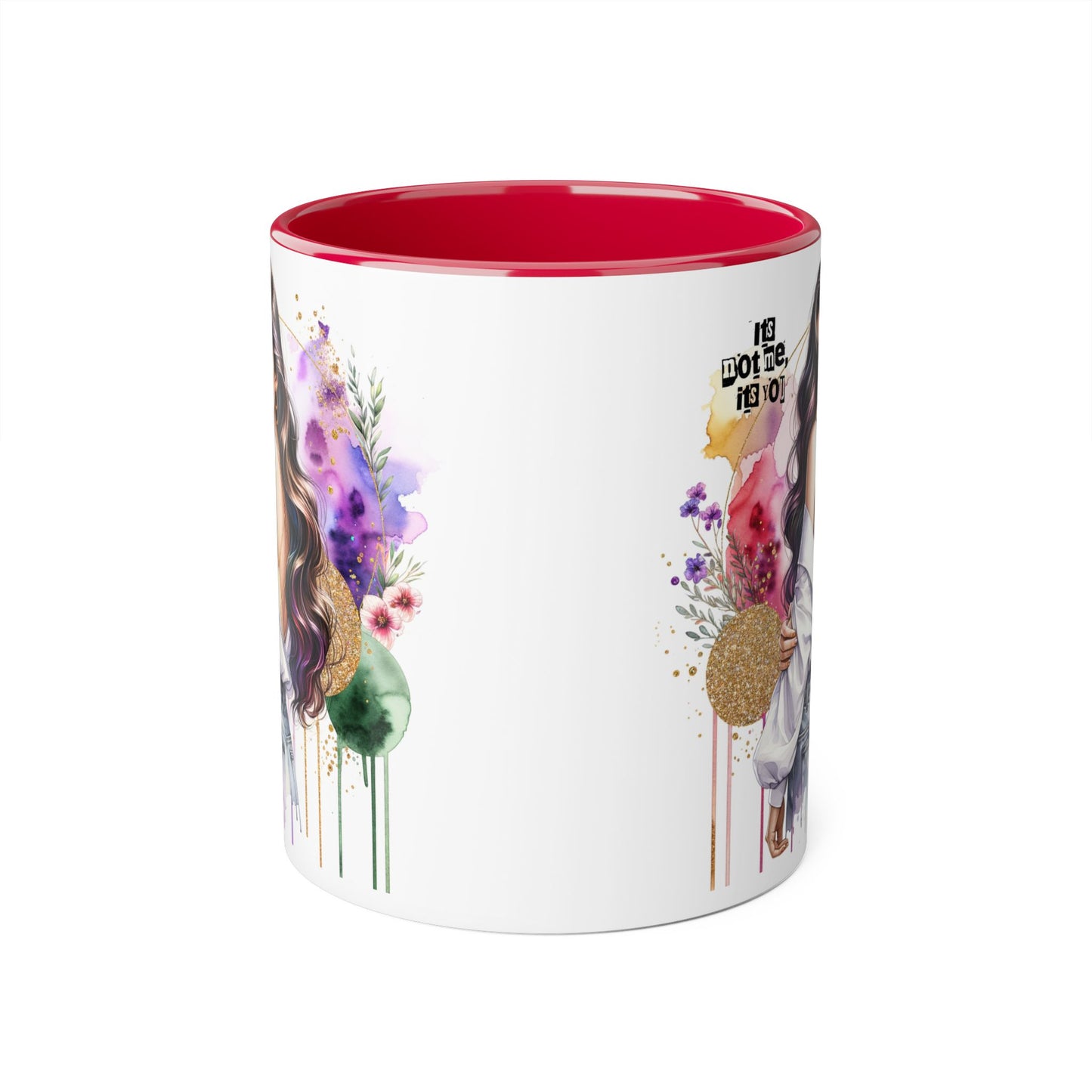 It's Not Me, It's You Humoristic Chic Accent Mugs - Artistic Coffee Cup for Trendsetters, Unique Gift for Her, Birthday Present, Inspirational Mug, Stylish Drinkware